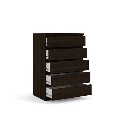 Atlin Designs 5-Drawer Contemporary Engineered Wood Chest In Coffee | Ebay for Atlin Designs 5-Drawer Contemporary Engineered Wood Chest In Coffee