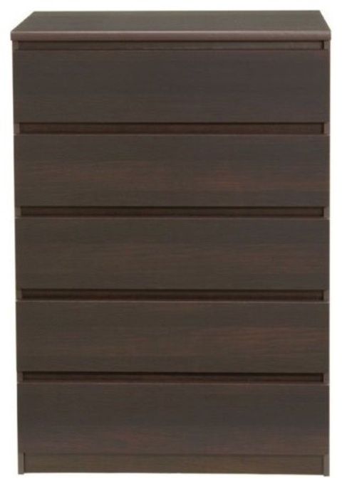 Atlin Designs 5-Drawer Contemporary Engineered Wood Chest In Coffee ... in The Art of Choosing the Right Bedroom Storage Unit