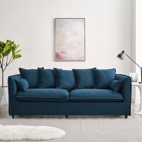Avalon Slipcover Fabric Sofa Azure - Modway: Upholstered, Easy Care ... pertaining to Understanding the Materials and Craftsmanship of the Modway Proximity Sofa