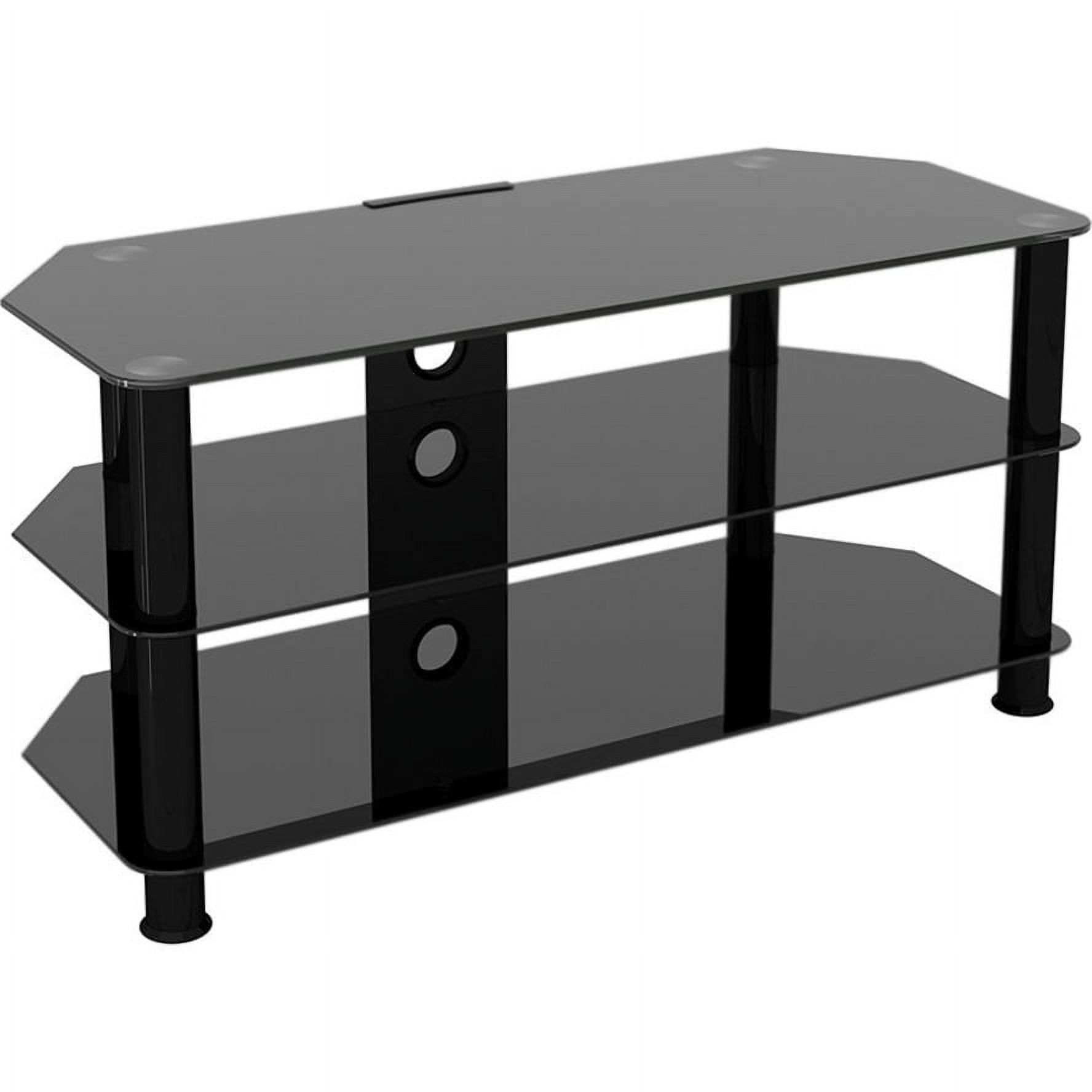 Avf Steel Glass Tv Stand With Cable Management For Up To 50&quot; Tvs In ... within Avf Steel Glass Tv Stand With Cable Management For Up To 55&quot; Tvs In Black/Chrome