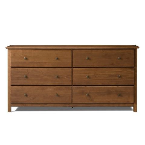 Barnes Transitional Light Walnut 64-Inch Wide Wood 7-Drawer Dresser By ... inside Maximizing Storage Solutions with Six-Drawer Dressers