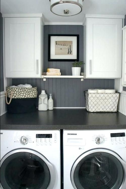 Bathroom Laundry Combo Half Bath And Laundry Makeover After 3 Small ... with Inspiring Laundry Room Makeovers From Compact to Grand