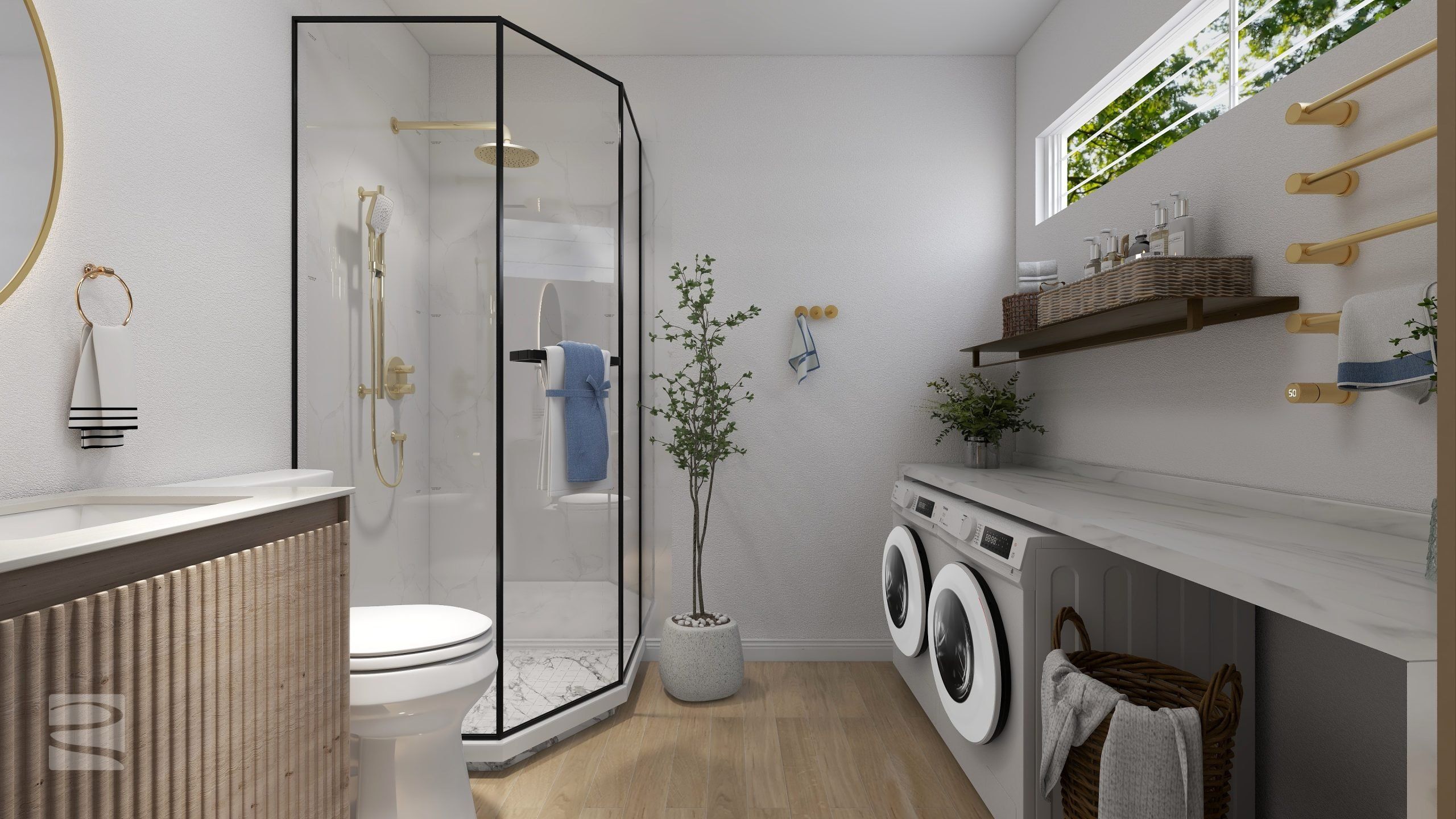 Bathroom-Laundry Room Combo | Riverstone regarding