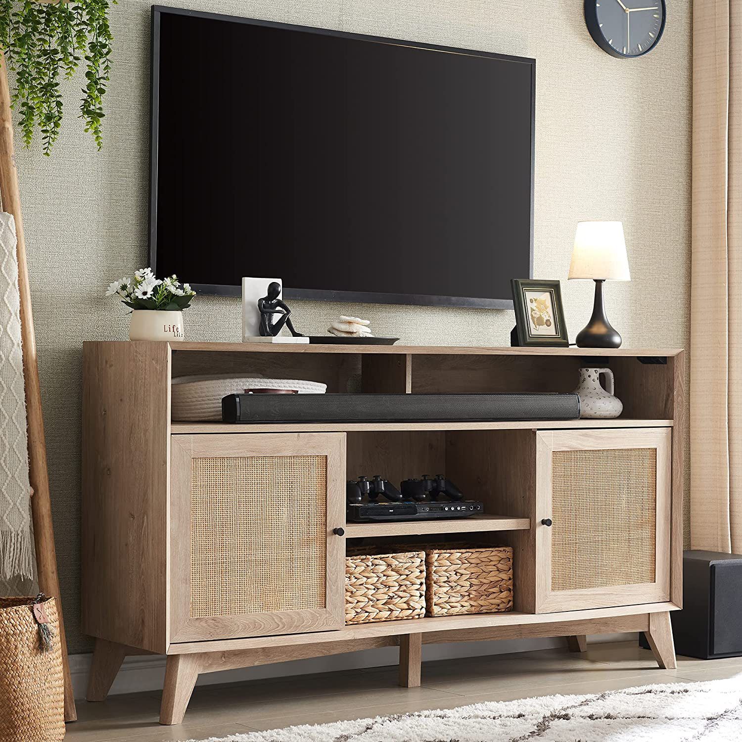 Bay Isle Home™ Selda 2 - Door Tv Stand For Tvs Up 65&quot;, Wood Media Console With Adjustable Shelf ... intended for Design Tips for Styling Your Winfield 60&quot; 2-door TV Stand