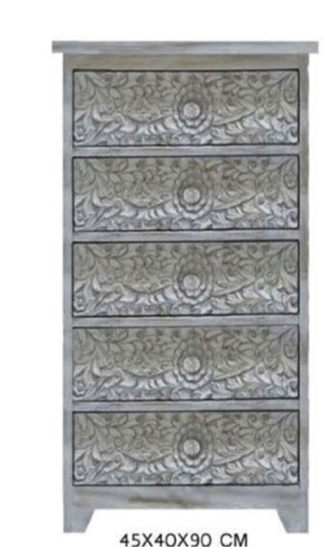 Beautiful Floral Carved Tall Chest 5-Drawers || Rural Handmade-Redefine ... with regard to The Enduring Appeal of the Delaney Carved Tall Chest Distressed Black