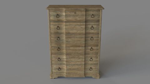 Bedroom Boheme Chimay Six-Drawer Chest 3D Model | Cgtrader for Boheme Chimay 6-Drawer Chest