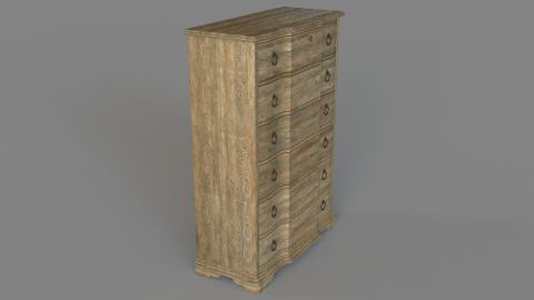 Bedroom Boheme Chimay Six-Drawer Chest 3D Model | Cgtrader for Boheme Chimay 6-Drawer Chest