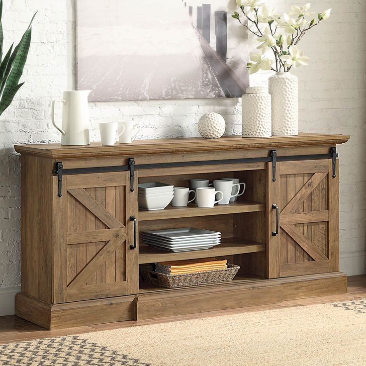 Belleze Modern Farmhouse Tv Stand - Ashford (Rustic Oak) - Walmart.com ... throughout [%Ashford Console Table Tv Stand With Spacious Shelves, 100% Solid Usa Cherry Top|Discover the Enduring Beauty of Solid USA Cherry Tops for Your Console Table%]
