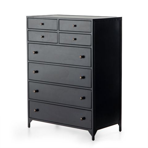 Belmont 8-Drawer Tall Dresser (Black) | Tall Dresser, Dresser, Drawers within Belmont 8 Drawer Tall Dresser, Black