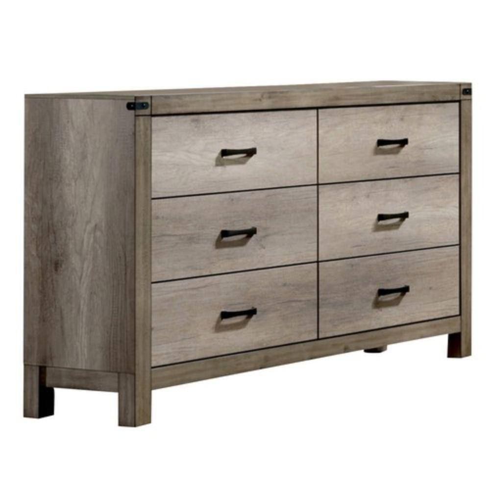 Benjara 60 In. Brown 6-Drawer Wooden Dresser Without Mirror Bm215285 ... with Maximizing Storage Solutions with Six-Drawer Dressers