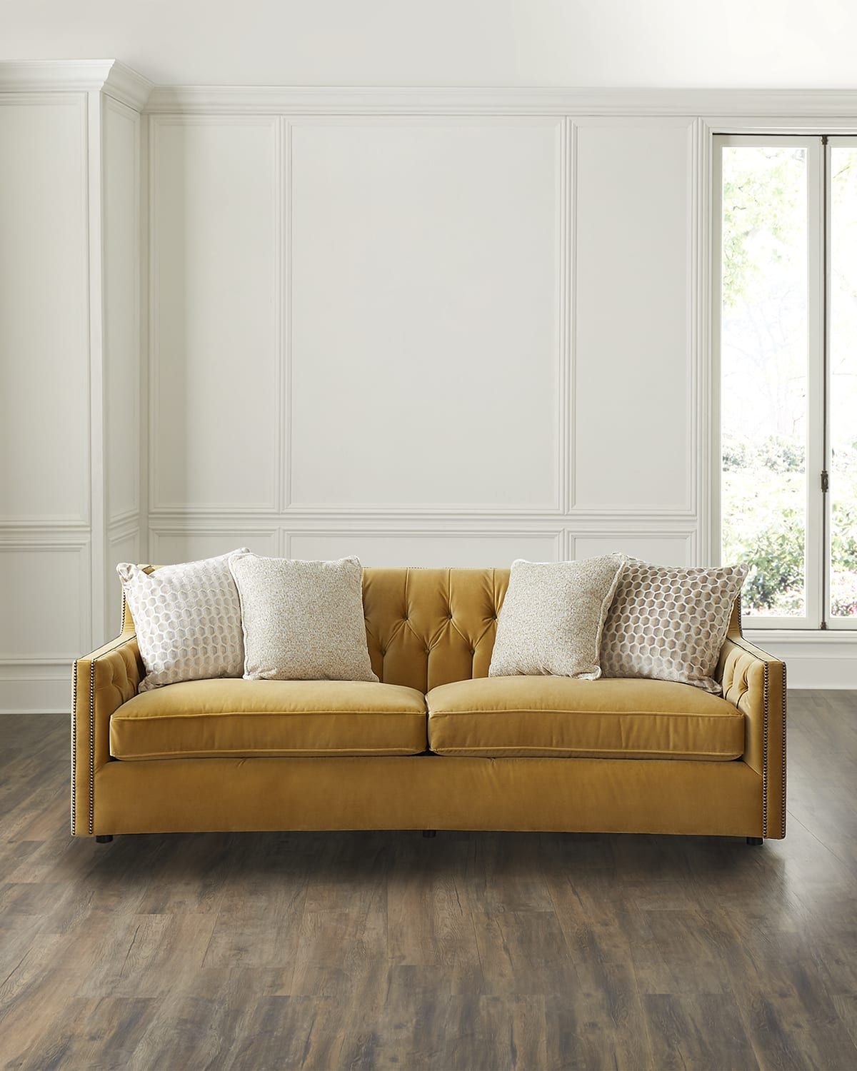 Bernhardt Candace Leather Sofa, 96&quot; | Neiman Marcus pertaining to Discovering the Timeless Elegance of Bernhardt Candace Fabric Sofas