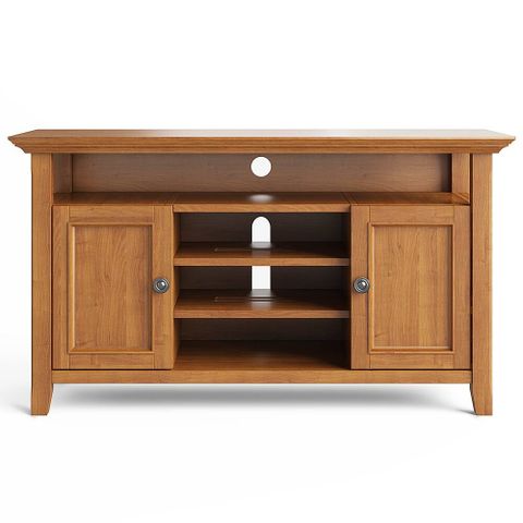 Best Buy: Simpli Home Amherst Solid Wood 54 Inch Wide Transitional Tv ... for Amherst 54 Inch Wide Solid Wood Transitional Tv Stand In Antique White