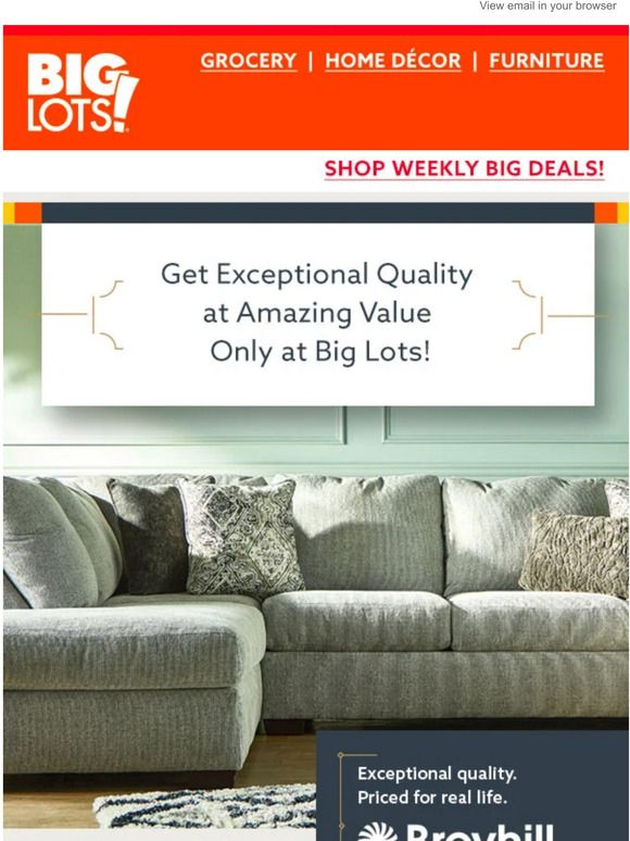 Big Lots: Up To 25% Off New Broyhill Sectionals, Sofas, &amp; Loveseats! 🙌 ... pertaining to [%Up To 75% Off Sofas And Sectionals|The Art of Smart Shopping for Sofas and Sectionals%]
