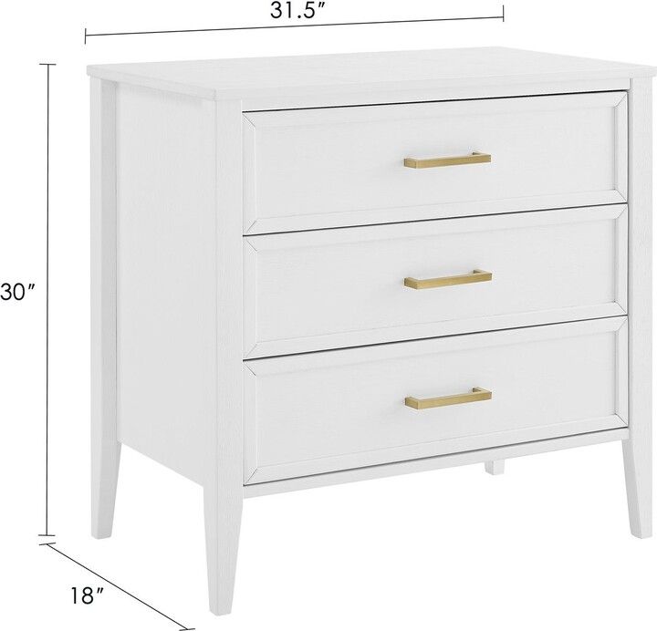 Bikahom Solid Wood 3 Drawer Dresser-White Chest ,Contemporary Mid ... for The Versatility of Cresco 3 Drawer Dresser in Contemporary Bedrooms
