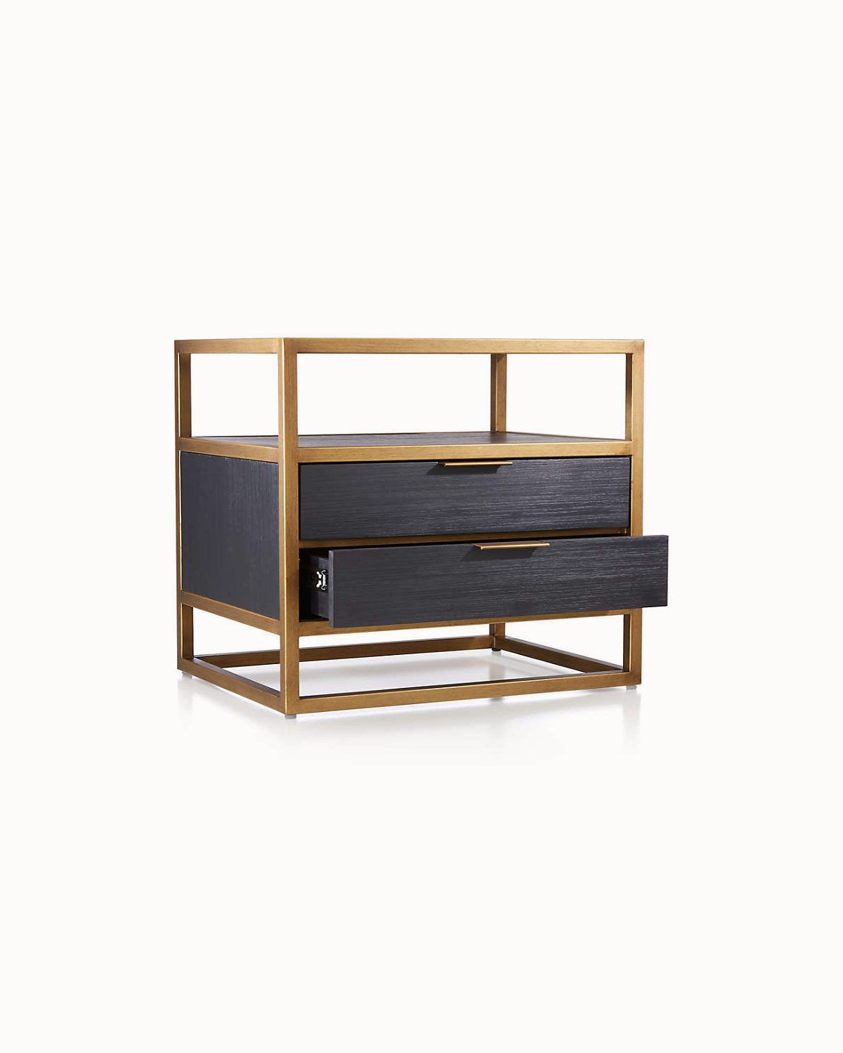 Black 2-Drawer Nightstand - Inova Home in