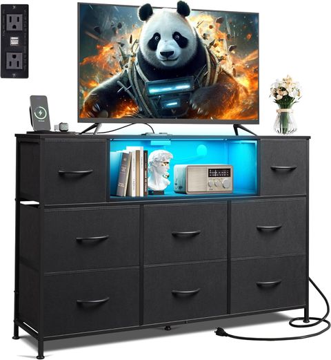 Black Dresser For Bedroom, Tv Stand For Bedroom For 50, 55 Inch Tv With ... for Creating Functional Wardrobe Solutions That Adapt to Your Lifestyle