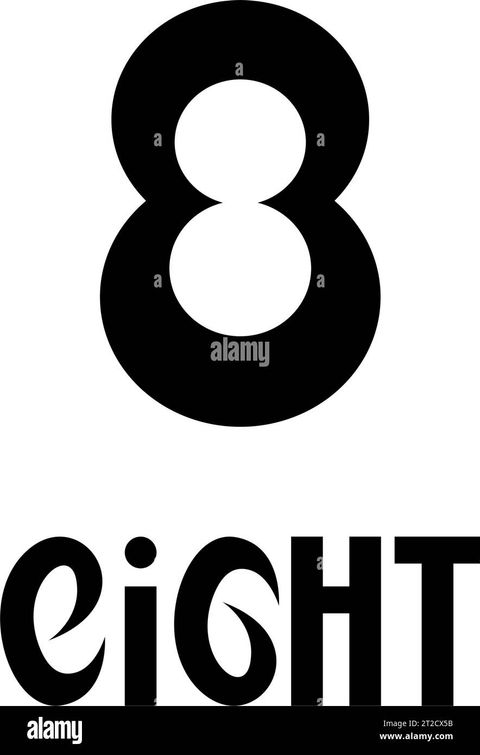 Black Symbol For Number 8 On A White Background - Icon 5 Stock Vector ... for 8 Laundry Room Ideas To Watch For This Year