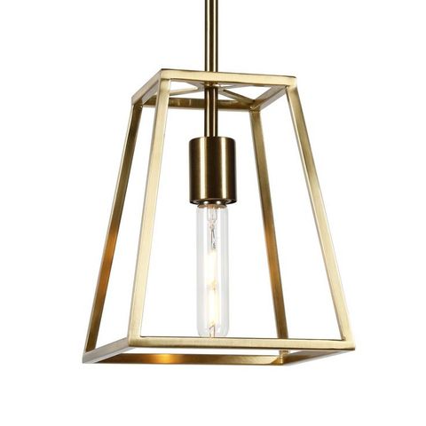 Blue Elephant Golsby 1 - Light Lantern Geometric Pendant | Wayfair.co.uk | Lantern Pendant ... in Cuadro 6 Wide Open-Framed Pendant In Brass/No Shade