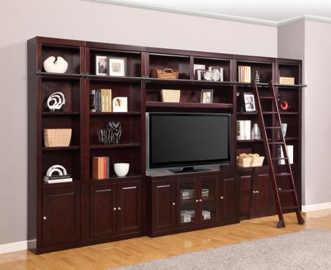 Boston 6 Piece Large Entertainment Wall From Parker House | Coleman ... for The Art of Displaying Your Media with the Catalina 6 Piece Wall
