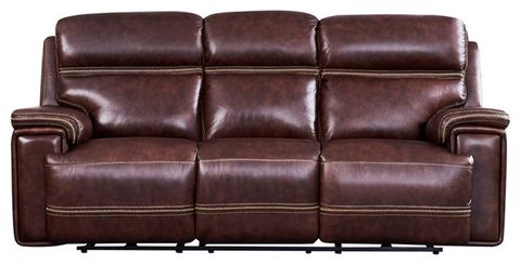 Bowery Hill Modern Geuine Leather & Hardwood Sofa In Brown Finish - Contemporary - Sofas - By ... in Bowery Hill Modern Geuine Leather & Hardwood Sofa In Brown Finish