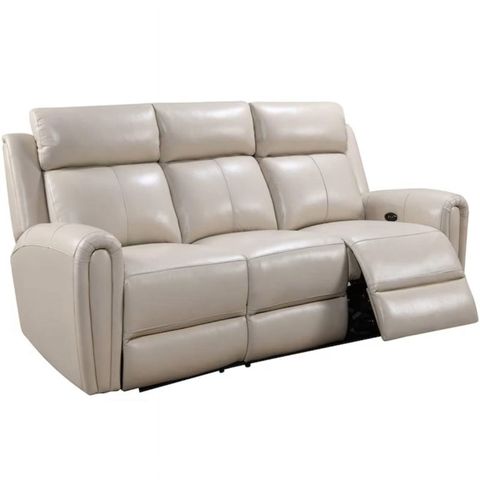 Bowery Hill Modern Geuine Leather & Hardwood Sofa In Cream Finish - Walmart.com throughout Bowery Hill Modern Geuine Leather & Hardwood Sofa In Brown Finish