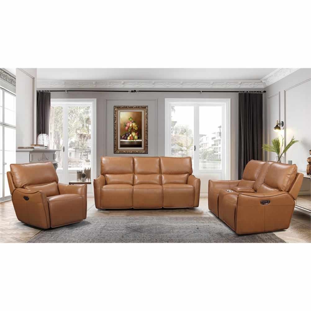 Bowery Hill Modern Geuine Leather &amp; Hardwood Sofa In Desert Brown - Contemporary - Sofas - By ... inside Craftsmanship Spotlight Bowery Hill's Brown Leather &amp;amp; Hardwood Sofa