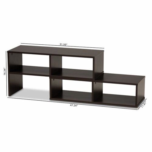Bowery Hill Modern Wood Adjustable Tv Stand For Tvs Up To 47 In Dark ... with regard to Understanding the Design Philosophy Behind Modern Wood TV Stands