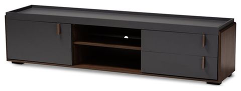 Bowery Hill Modern Wood Tv Stand For Tvs Up To 78" With 2-Drawer In ... regarding Understanding the Design Philosophy Behind Modern Wood TV Stands
