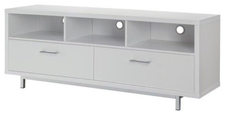 Bowery Hill - New Arrivals Of Bowery Hill Contemporary 3 Compartment Wood Tv Stand For Tvs Up To ... with regard to Bowery Hill Traditional Wood Tv Stand For Tvs Up To 60&quot; In Burnished Oak