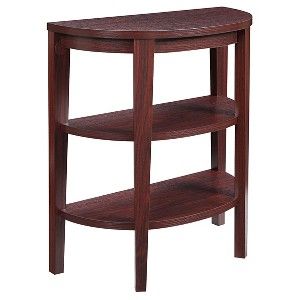 Breighton Home Newport Half-Circle Console Table With Shelves In ... for Newport 3 Shelf Console