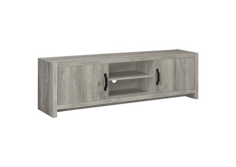 Burke 2-Door Engineered Wood 71-Inch Tv Stand Grey Driftwood regarding A Closer Look at the Burke Engineered Wood 71" TV Stand