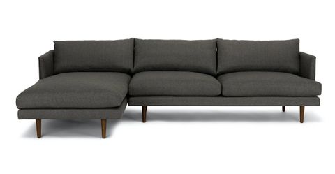 Burrard Left Sectional Sofa, Graphite Gray - Article | Havenly inside Bentley Graphite Gray Sofa