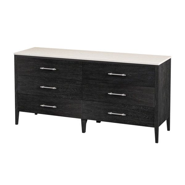 Butler Mayfair 6 Drawer Wood And Marble Dresser | Perigold inside Bringing Timeless Appeal Home with the Mayfair Light Beige Dresser