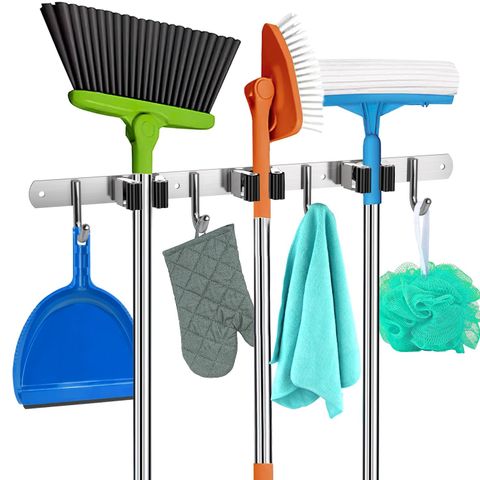 Buy Mop And Broom Holder Wall – Heavy-Duty Broom Closet Organizer For ... regarding The Unsung Heroes of the Laundry Room Brooms Mops and Smart Storage