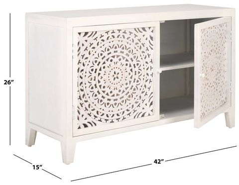 Buy Safavieh Raelie 2 Shelf 2 Door Media Stand Med5301A - American Home ... within Tips for Maximizing Storage with the Safavieh Theon Media Stand