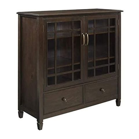 Buy Simplihome Connaught Solid Wood 46 Inch Wide Traditional Tall ... throughout Exploring the aesthetic and functional benefits of dark chestnut brown finishes