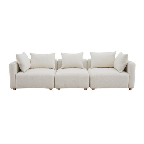 Buy Tov Furniture Hangover Cream Boucle Sofa Tov-L68787-So - American ... for Expert Tips for Maintaining the Beauty of Your Boucle Sofa