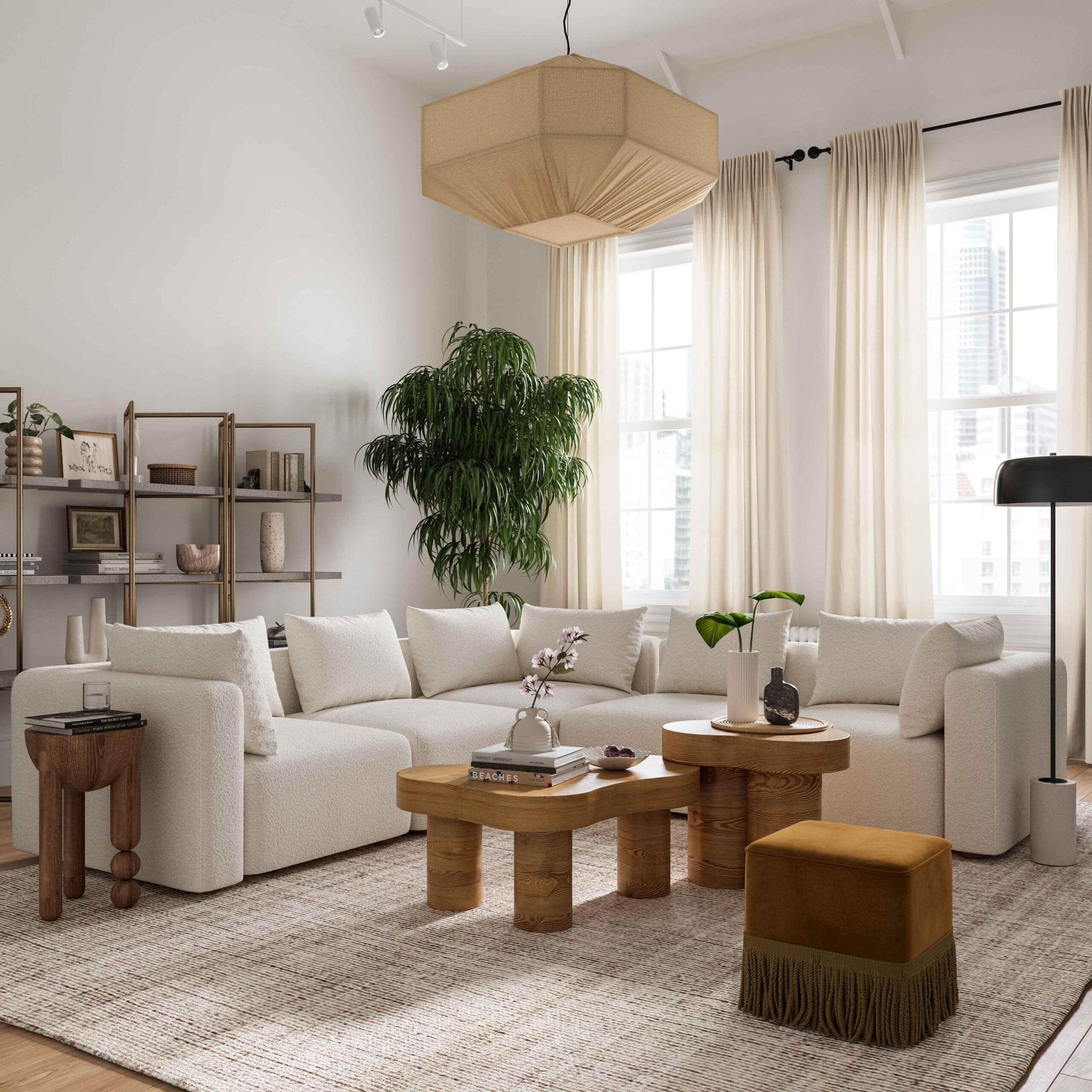 Buy Tov Furniture Hangover Cream Boucle Sofa Tov-L68787-So - American ... regarding Hangover Cream Boucle Sofa - Cream