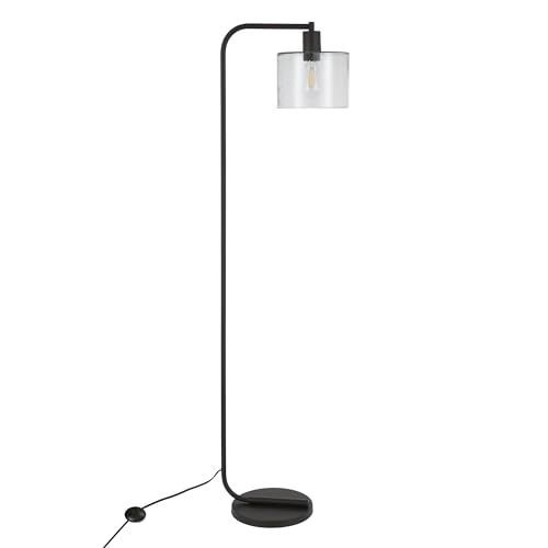 Cadmus 57&quot; Tall Floor Lamp With Glass Shade In Blackened Bronze/Seeded ... in Creating Ambiance with Panos 6625 Tall Floor Lamp in Residential Settings