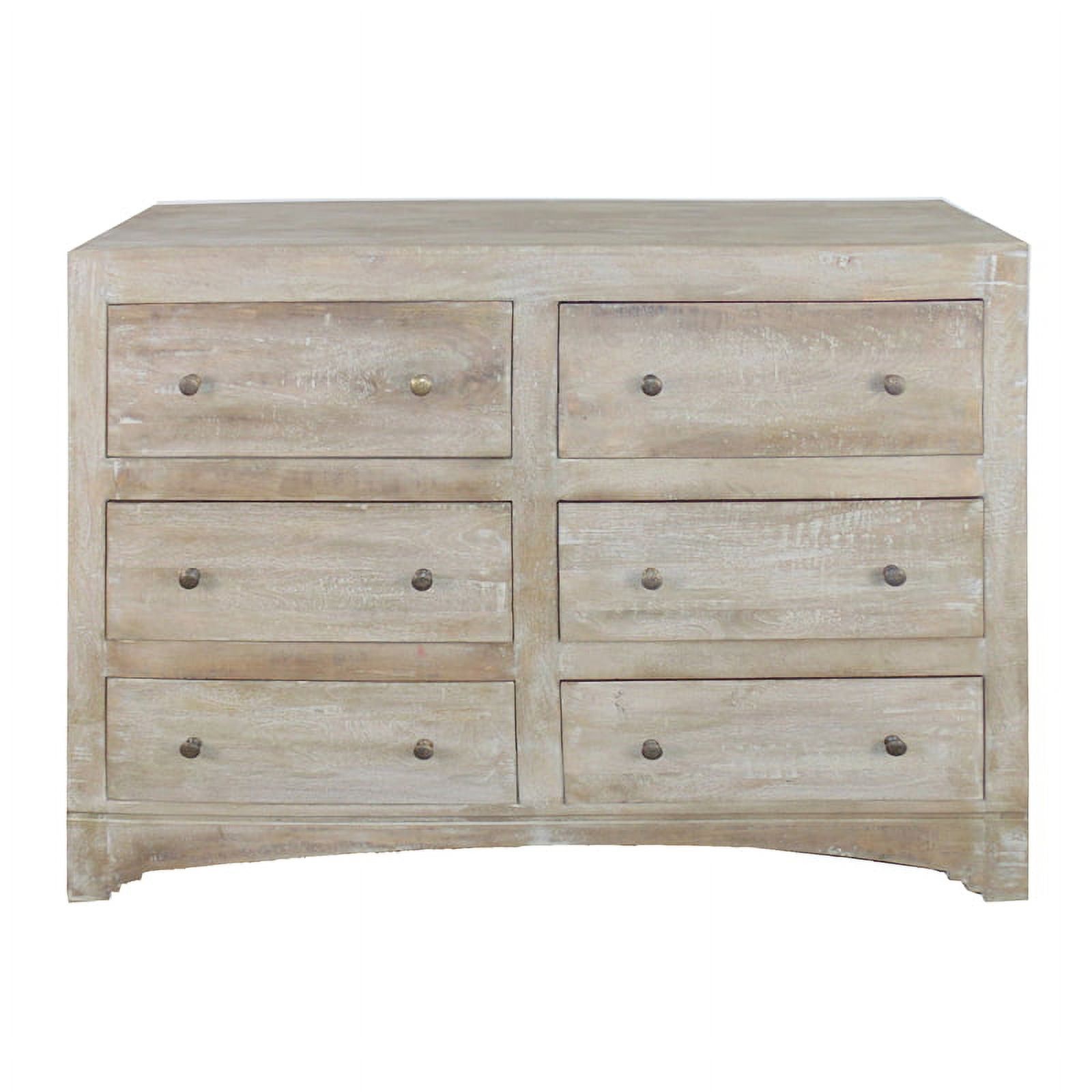 Casper 6-Drawer Solid Wood Dresser In Natural Finish - Walmart.com inside Jenna 7-Drawer Solid Wood Dresser, Natural Finish