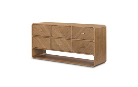 Caspian 6 Drawer Dresser - Transitional - Dressers - By Four Hands | Houzz regarding Caspian 6 Drawer Dresser, Natural Ash Veneer