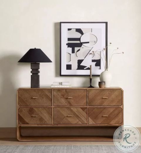 Caspian Natural Ash Veneer 6 Drawer Dresser From Four Hands | Coleman ... with Caspian 6 Drawer Dresser, Natural Ash Veneer