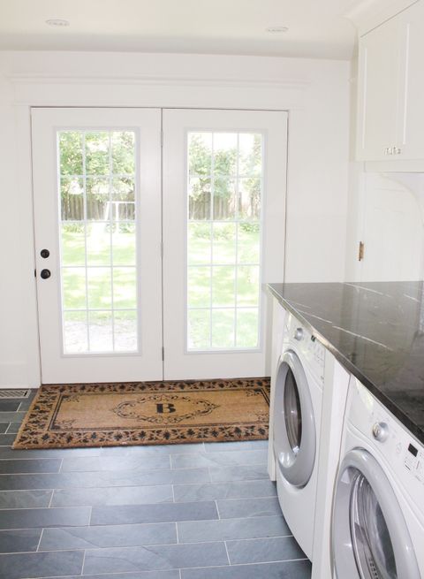 Classic Black And White Laundry Room Renovation 13 - The Leslie Style regarding The Enduring Appeal and Practicality of Monochrome Laundry Design