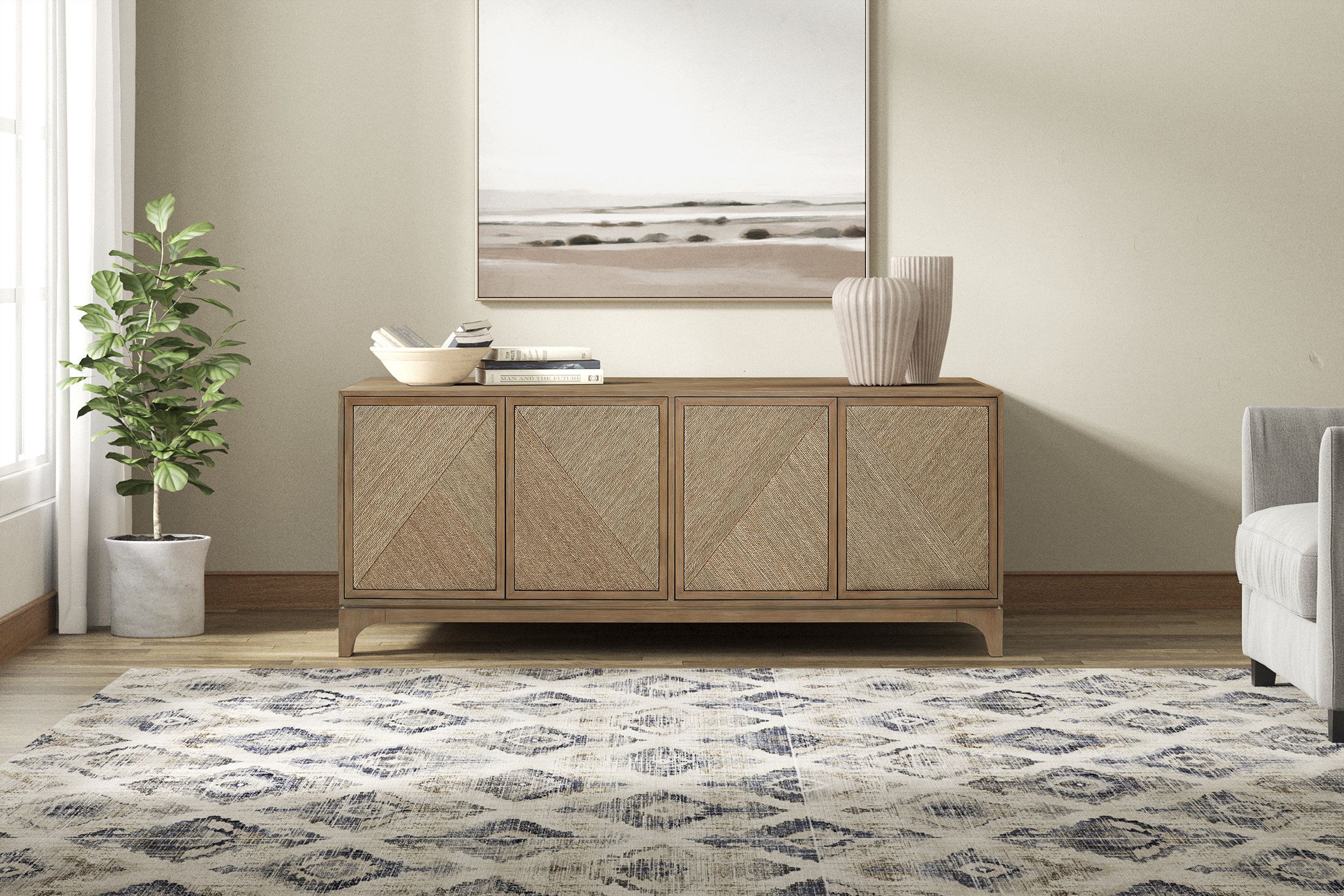 Coastal Style 70&quot; Tv Console Entertainment Stand Wood, Brown - Beach ... inside Understanding the Appeal of Coastal Living Entertainment Consoles in Modern Home Design