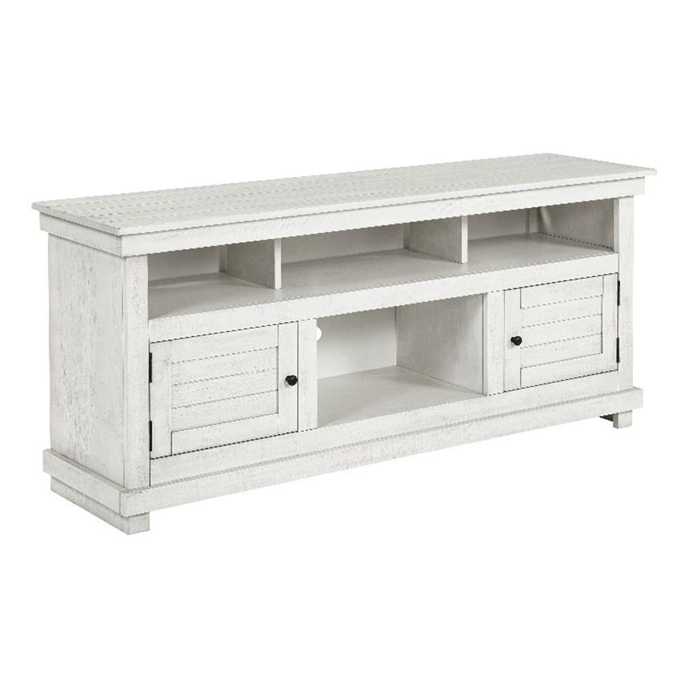 Inside the Craftsmanship of Payne’s 60 inch Media Console with Distressed White Finish