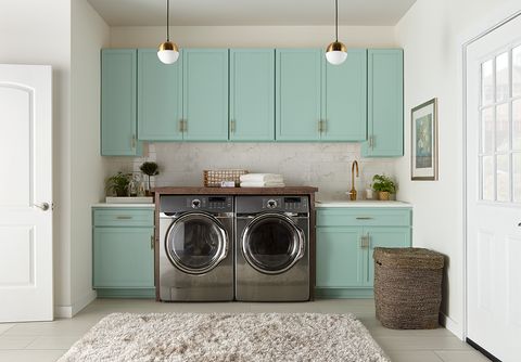 Colorful Laundry Room in 7 Laundry Room Color Palettes To Make Washday More Relaxing