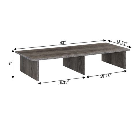 Convenience Concepts Designs2Go Large Tv/Monitor Riser In Dark Gray ... pertaining to Convenience Concepts Designs2Go Large Tv/Monitor Riser In Light Gray Wood Finish