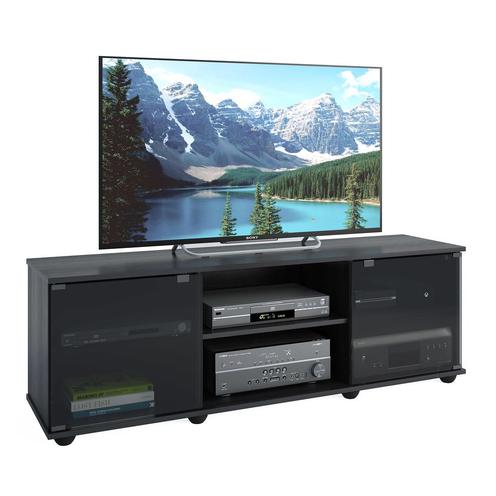 Corliving Fiji 60&quot; Wide Television / Component Bench In Ravenwood Black for Understanding the Craftsmanship Behind the Fillmore 58&quot; Ravenwood Black TV Stand