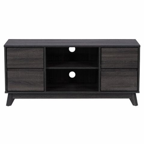 Corliving Hollywood Dark Grey Wood Grain Tv Stand With Drawers For Tvs ... with Understanding the versatility of CorLiving Hollywood Grey TV stands for large screen displays