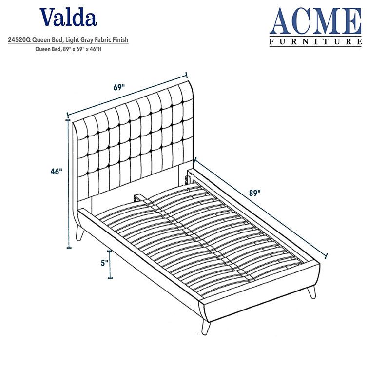 Corrigan Studio® Valda Queen Bed In Light Gray Fabric | Wayfair with Insights from an Expert on Choosing the Right Upholstered Chest Valda's Light Gray Option